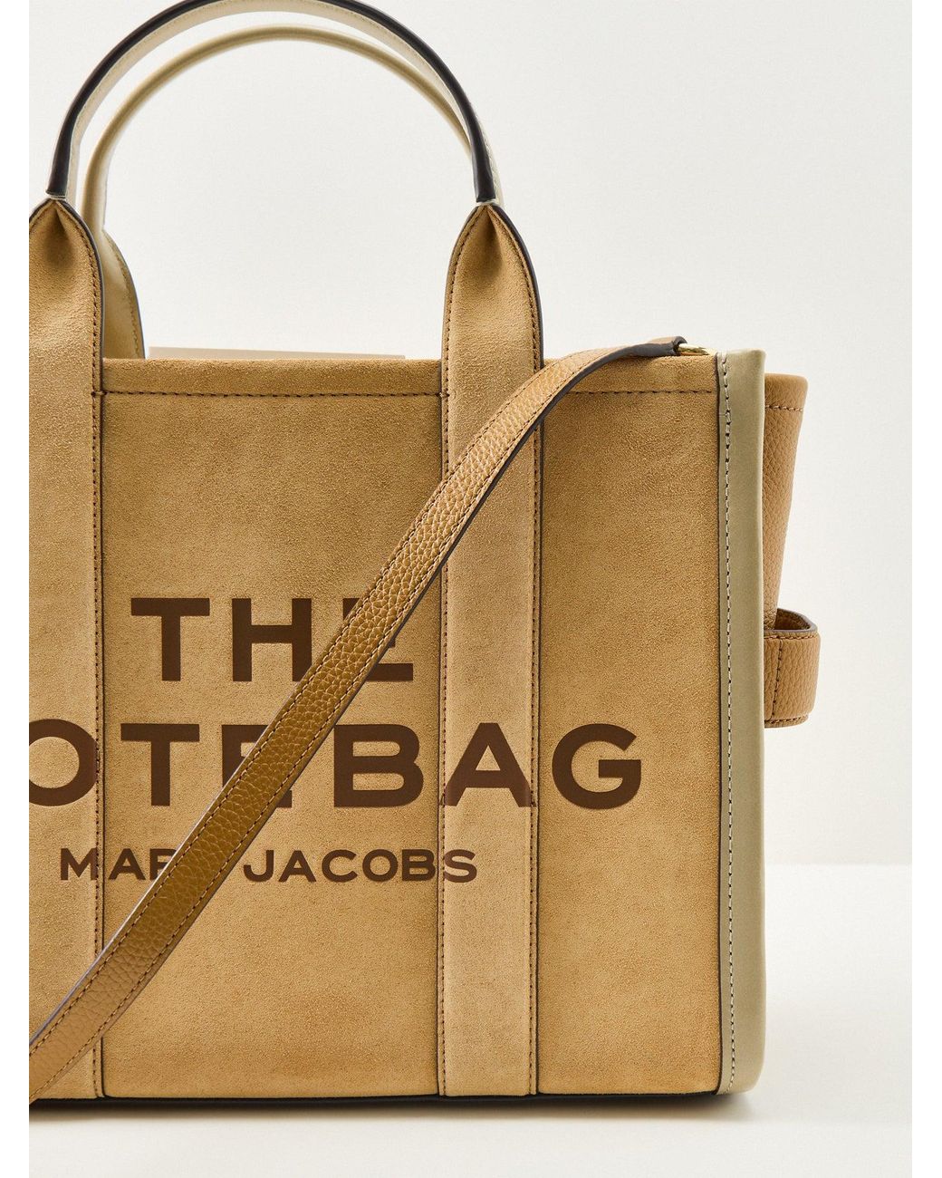 Marc Jacobs Blue Medium Suede Tote Bag Tan