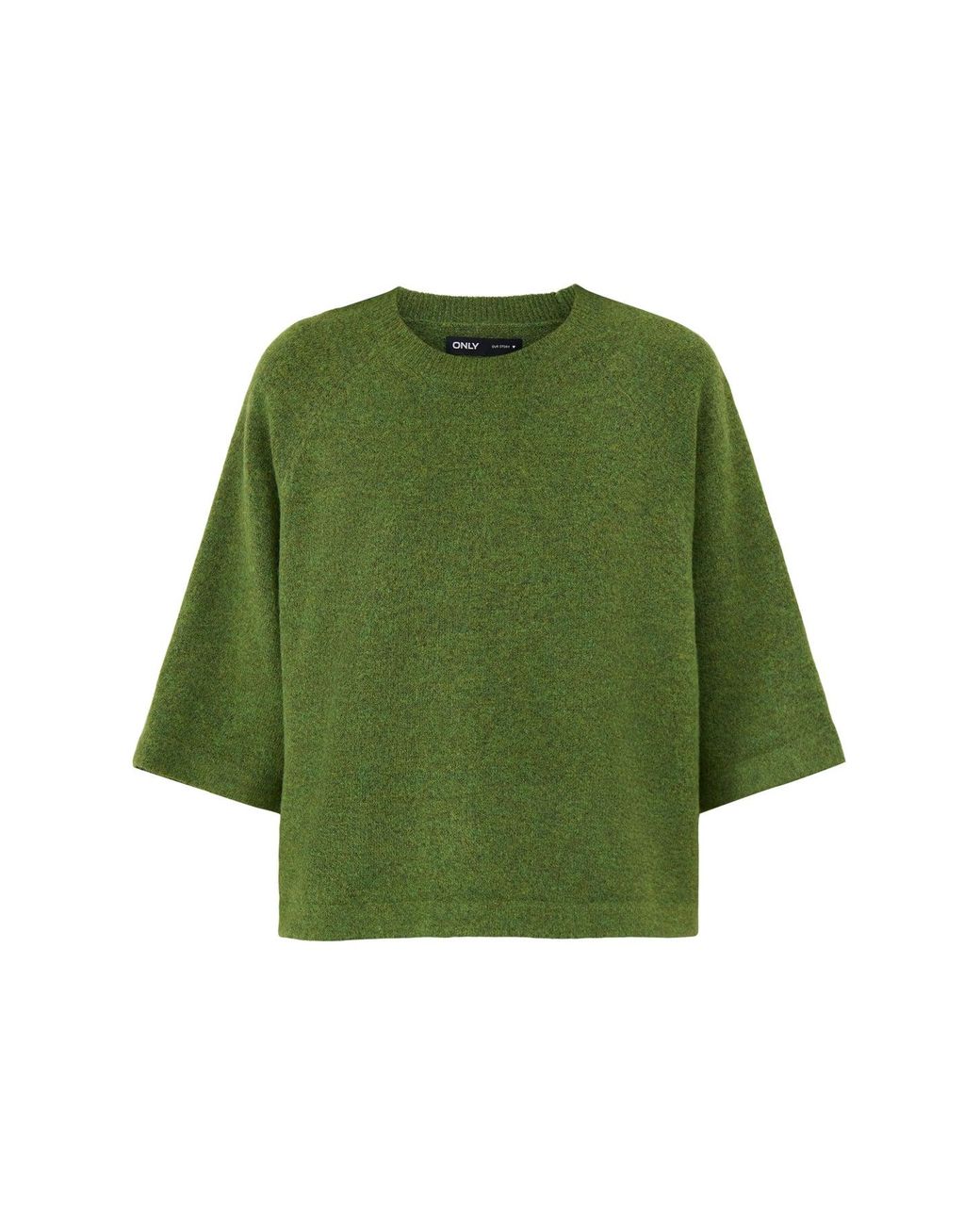 ONLY Green Simni Three Quarter Sleeve Knitted Jumper