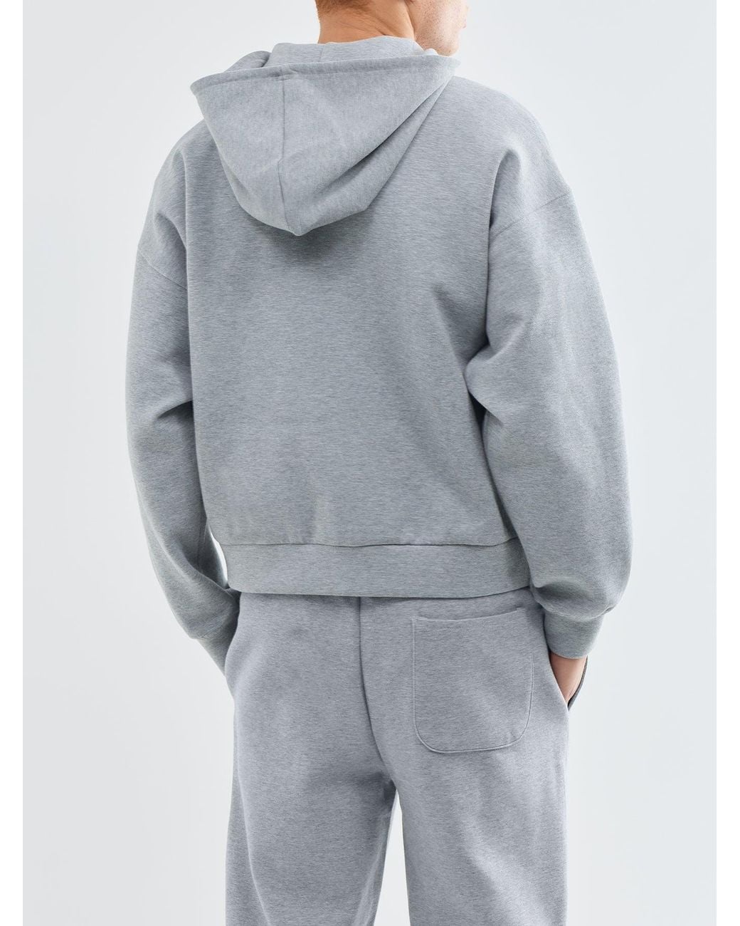 Only & Sons Gray Goyle Boxy Blend Zip-Through Hoodie for men