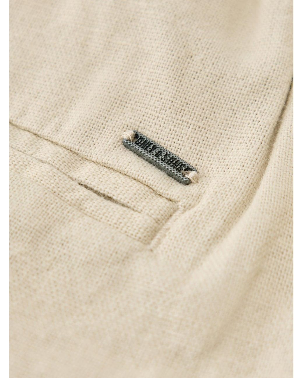 Only & Sons Natural Bob Cotton Linen Loose Trousers for men