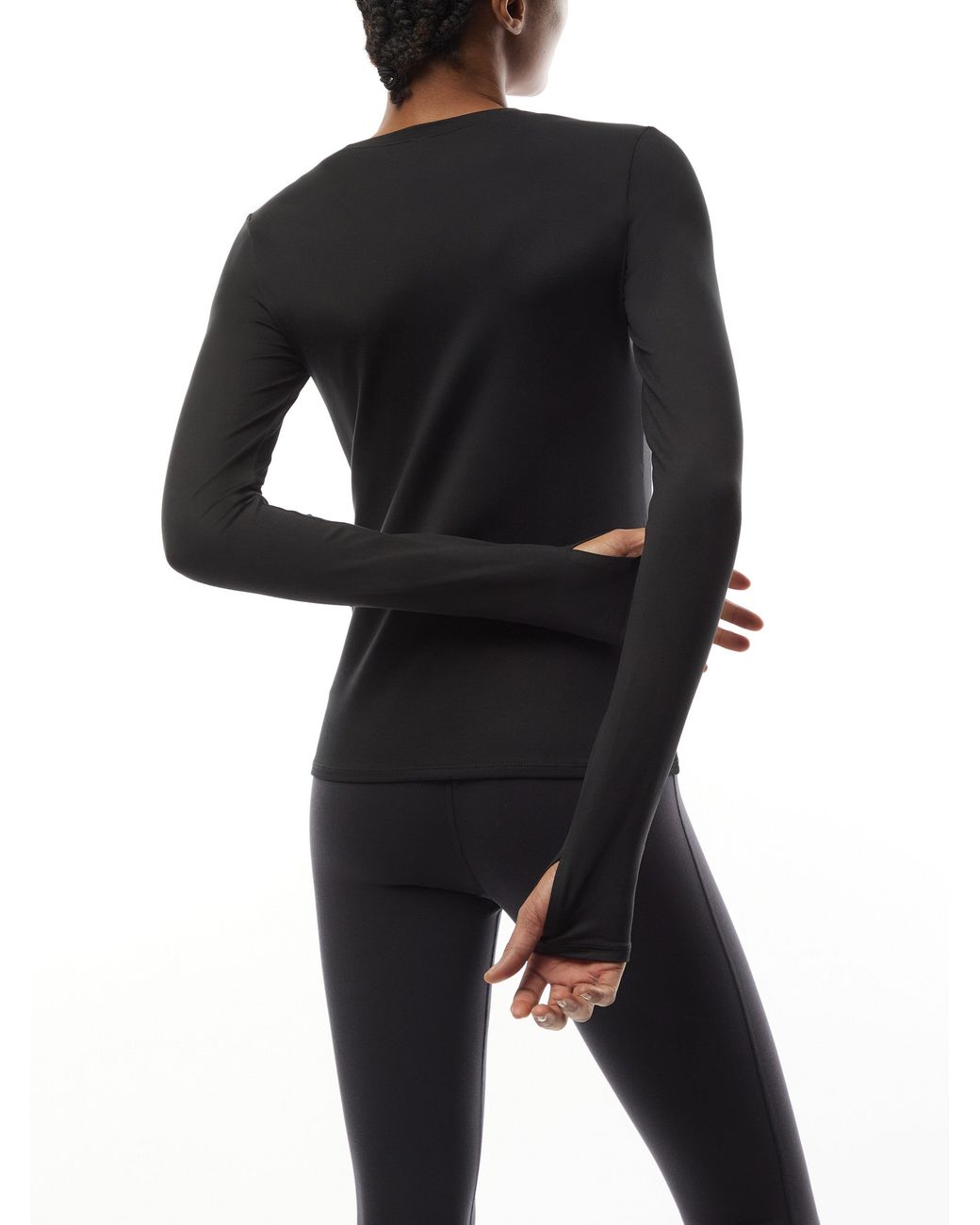 Alo Yoga Alosoft Finesse Long Sleeve Top in Black | Lyst UK