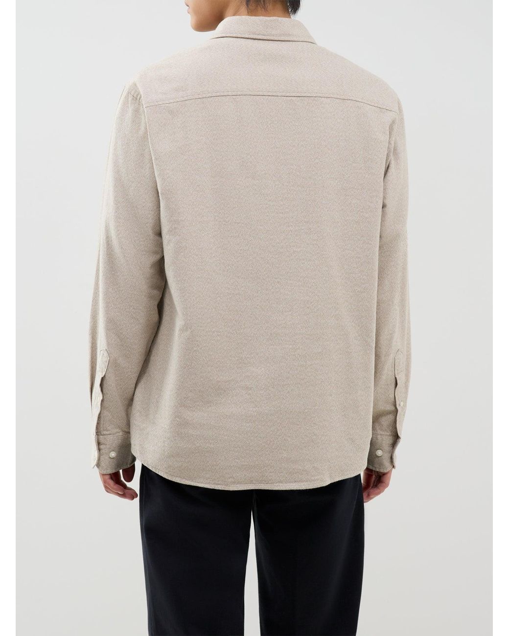 SELECTED White Organic Noah Brushed Twisted Shirt for men