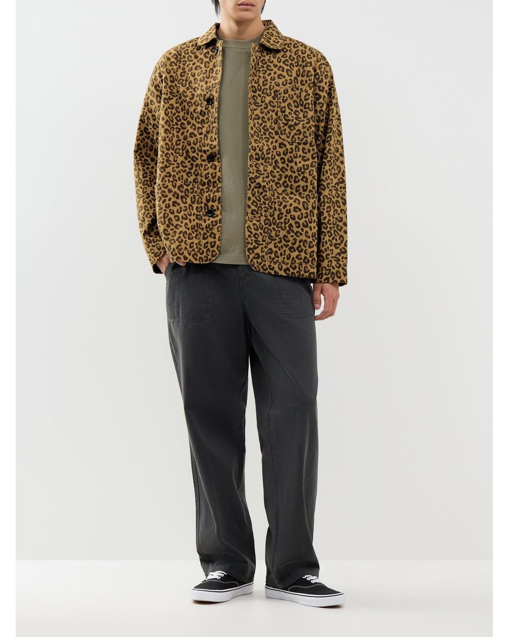 by Parra Blue Twill Art Trousers for men