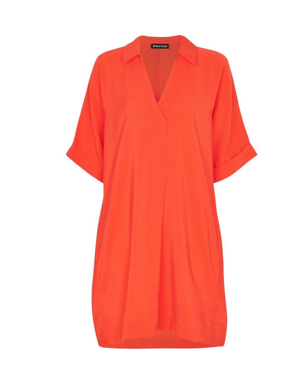 Whistles Melanie Collared Relaxed-Fit Woven Mini Dress