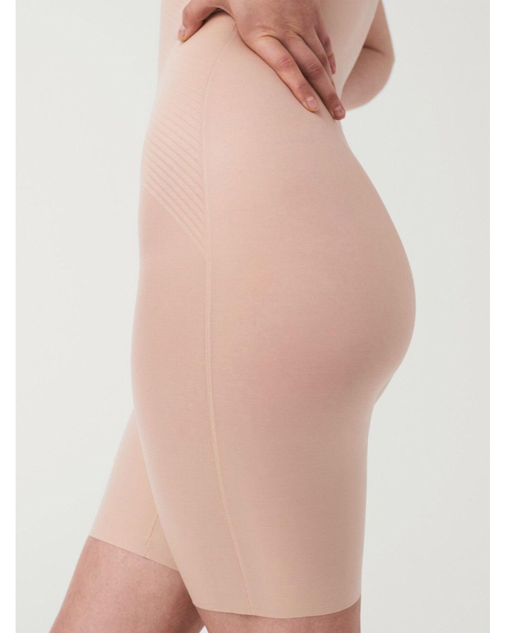 Spanx White Women's Thinstincts 2.0 Open Bust Thigh Bodysuit