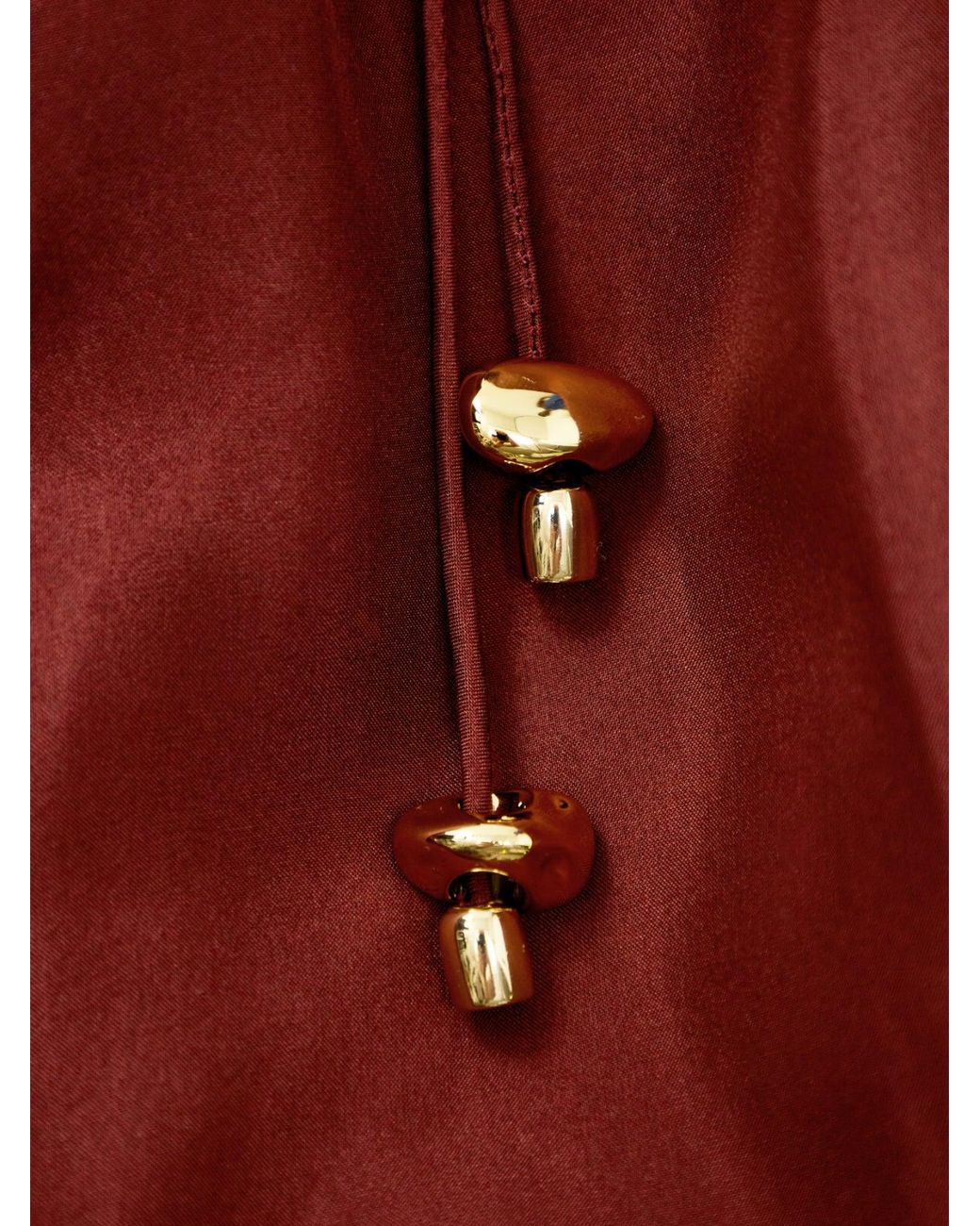 Zimmermann Red Aster Maxi Skirt Burgundy