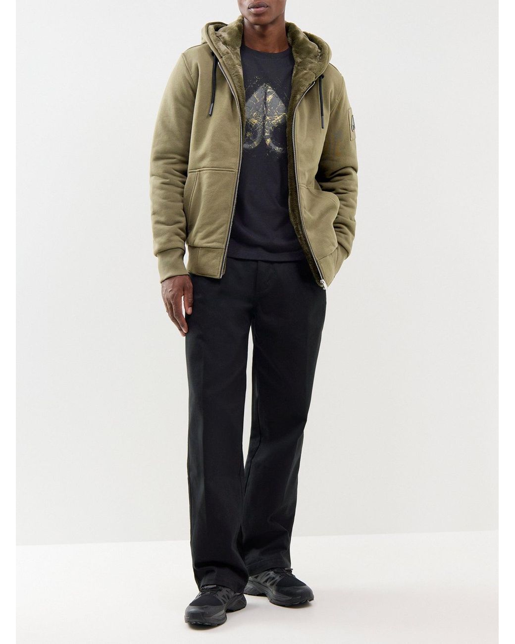 Moose Knuckles Green Classic Bunny Zip Through Hoodie for men