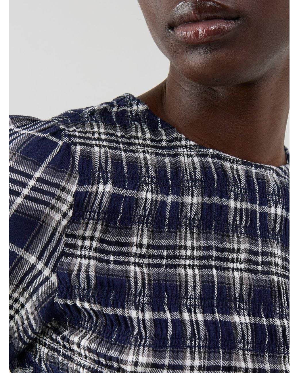 ONLY Blue Carly Long-Sleeved Smock Top
