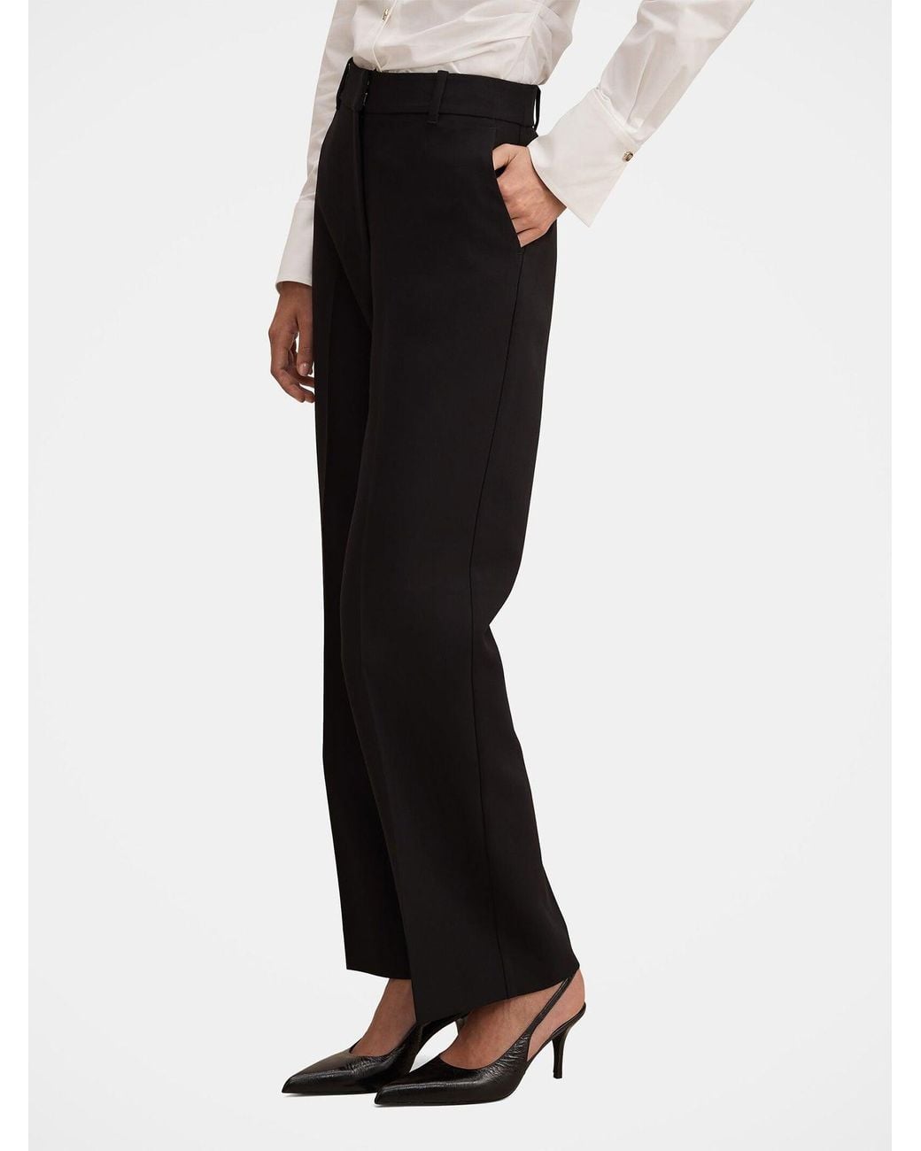 Forever New Blue Ada Tailored Straight Leg Trousers
