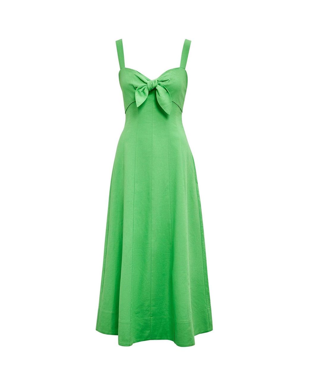 Forever New Green Kara Tie Front Midi Dress