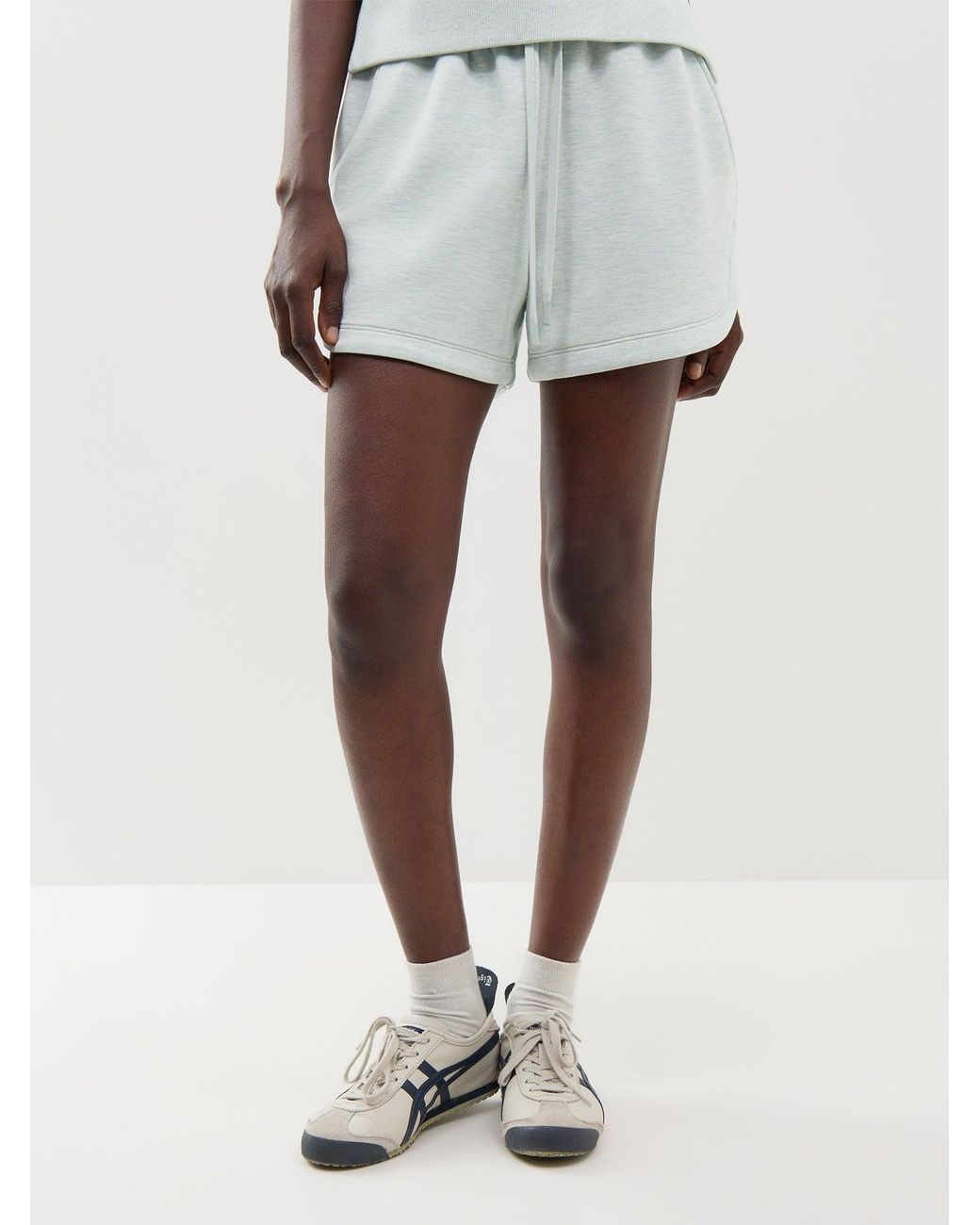 Varley Blue Coulter High Rise Sweat Shorts