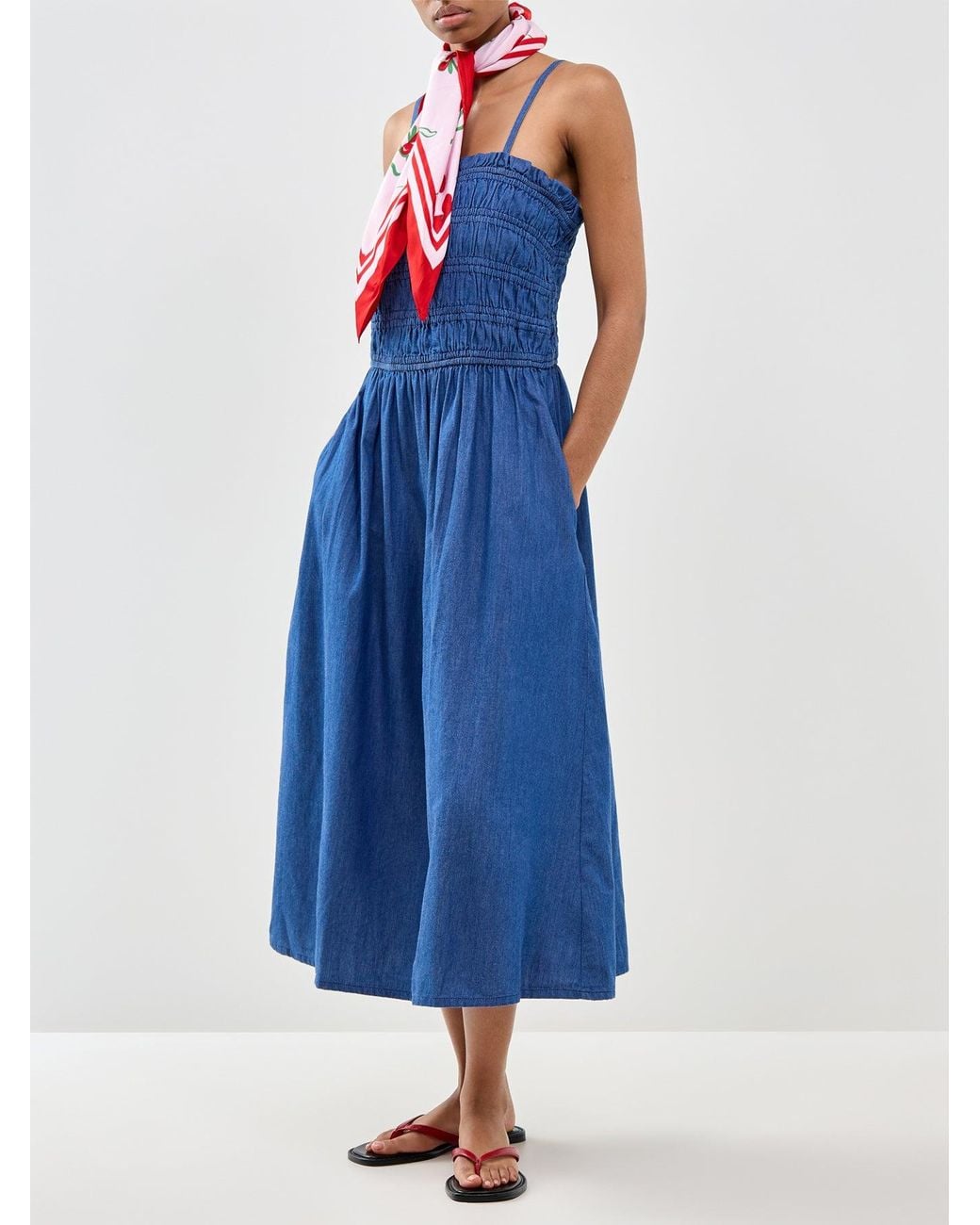 Nobody's Child Blue Faith Midi Dress