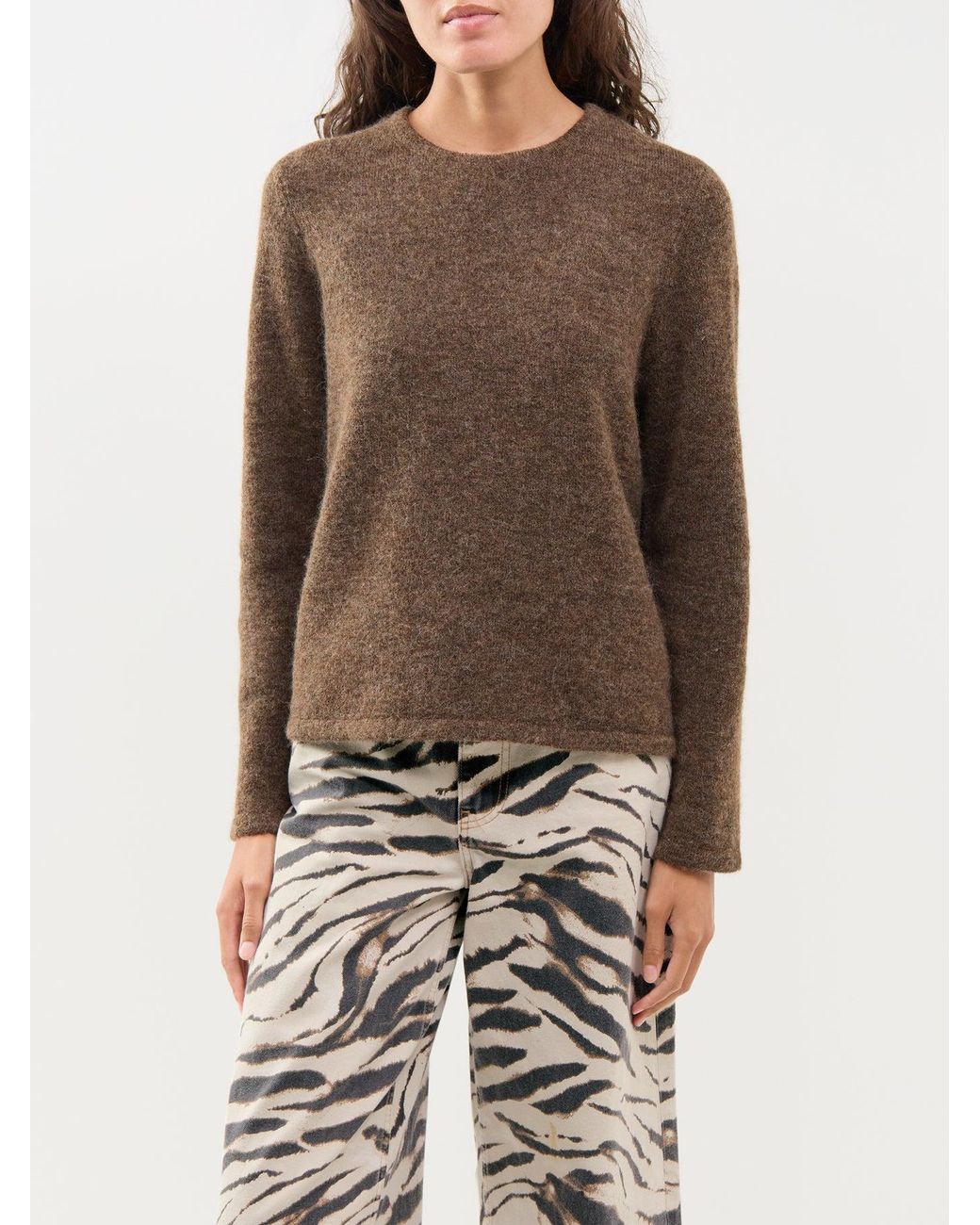 SELECTED Green Lulu Alpaca Blend Crew Neck Jumper