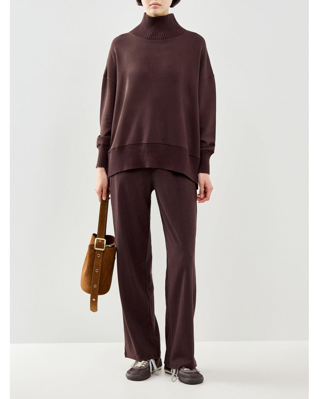 Varley Purple Barker High Neck Jumper