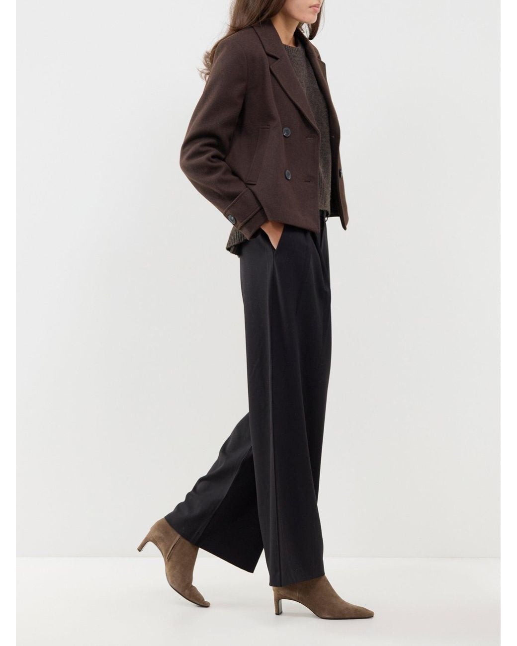 ONLY Brown Freja Short Double-Breasted Jacket