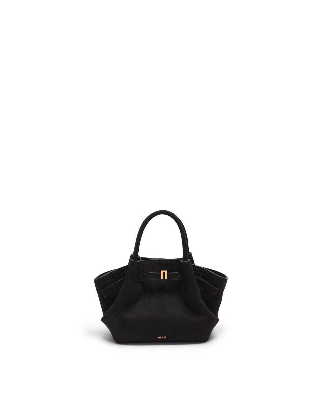 JW PEI Black Hana Mini Faux Suede Tote Bag