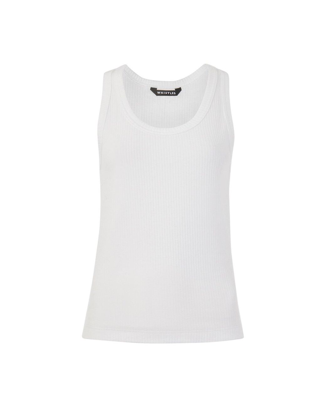 Whistles White Women's Ultimate Ribbed Scoop Vest