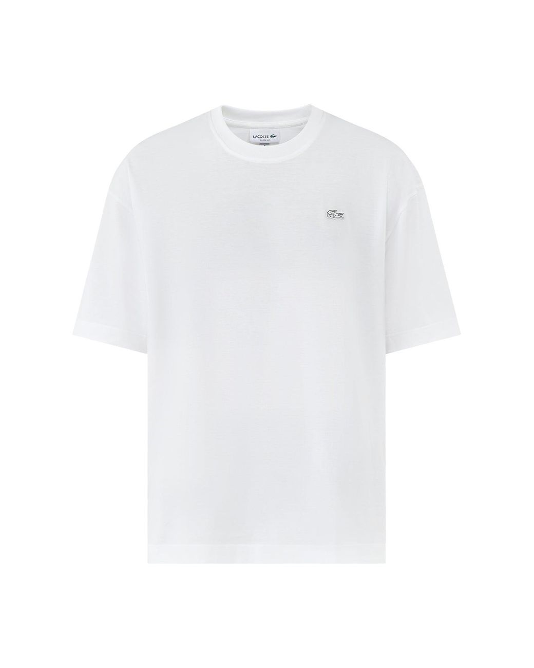 Lacoste White Heavy Jersey T-Shirt for men