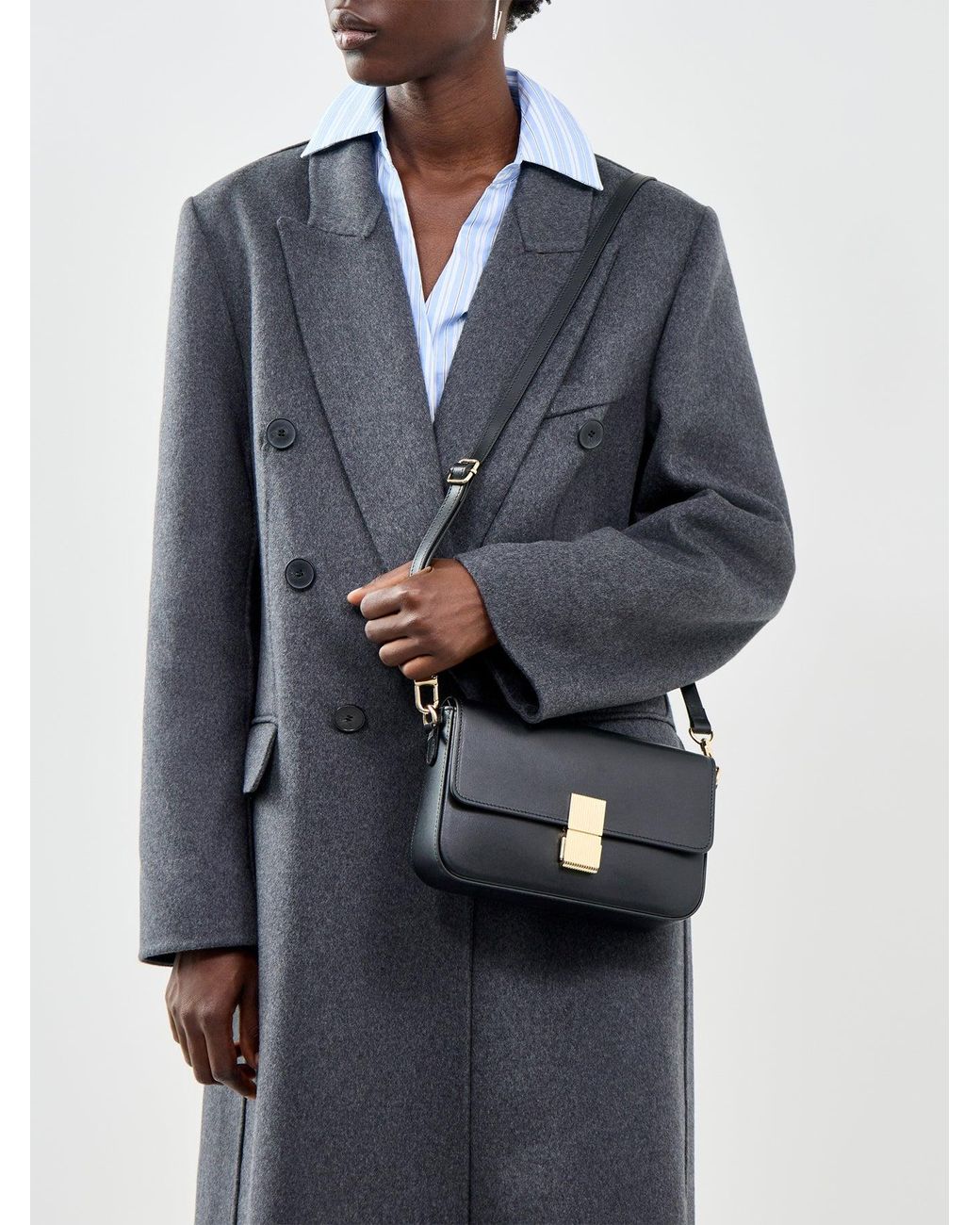 Apatchy London Black Flora Top Handle Bag