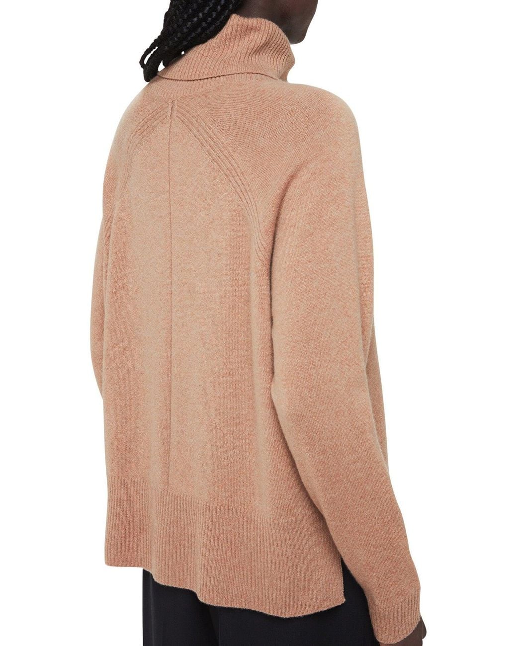 Whistles Natural Women's Cashmere Roll Neck