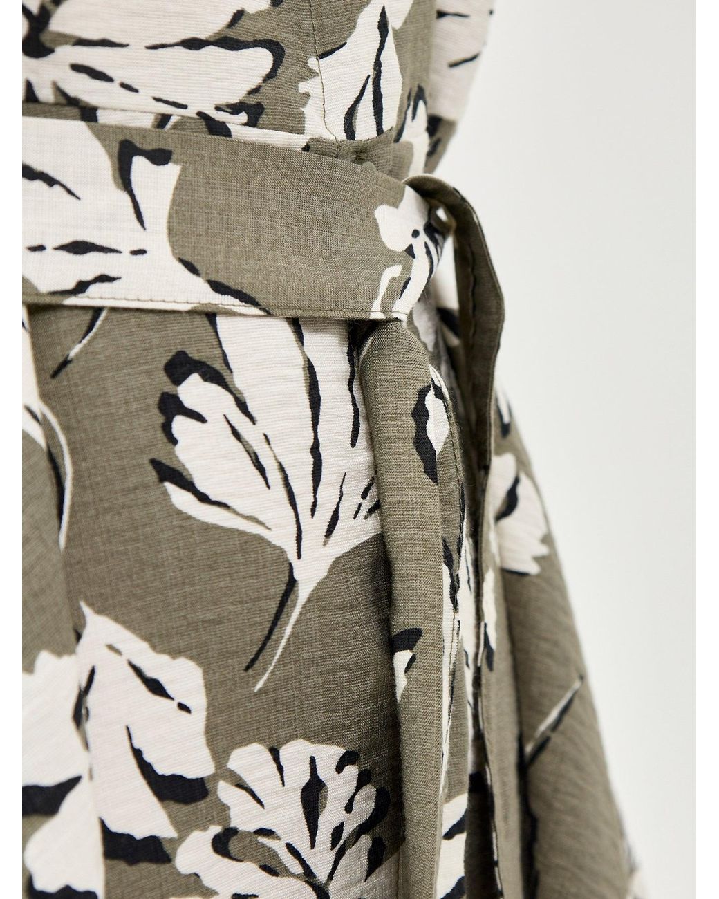 Vero Moda Green Short Shirt Dress Floral Print