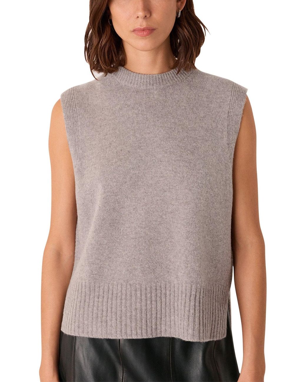 Whistles Gray Sleeveless Tank