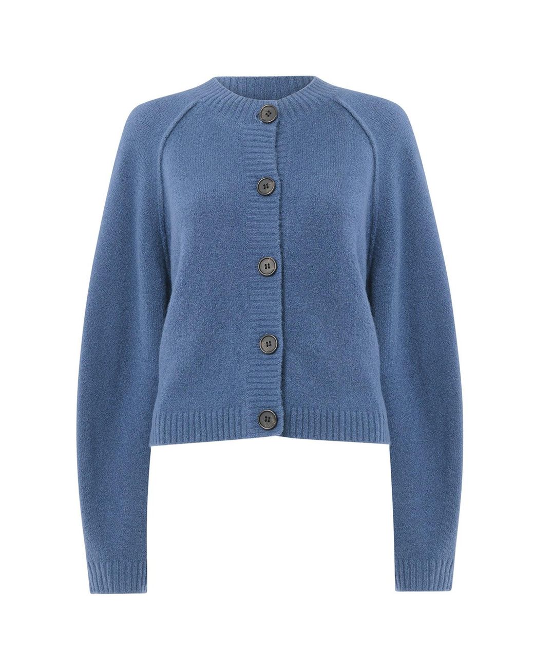 Whistles Blue Mix Crew Cardigan