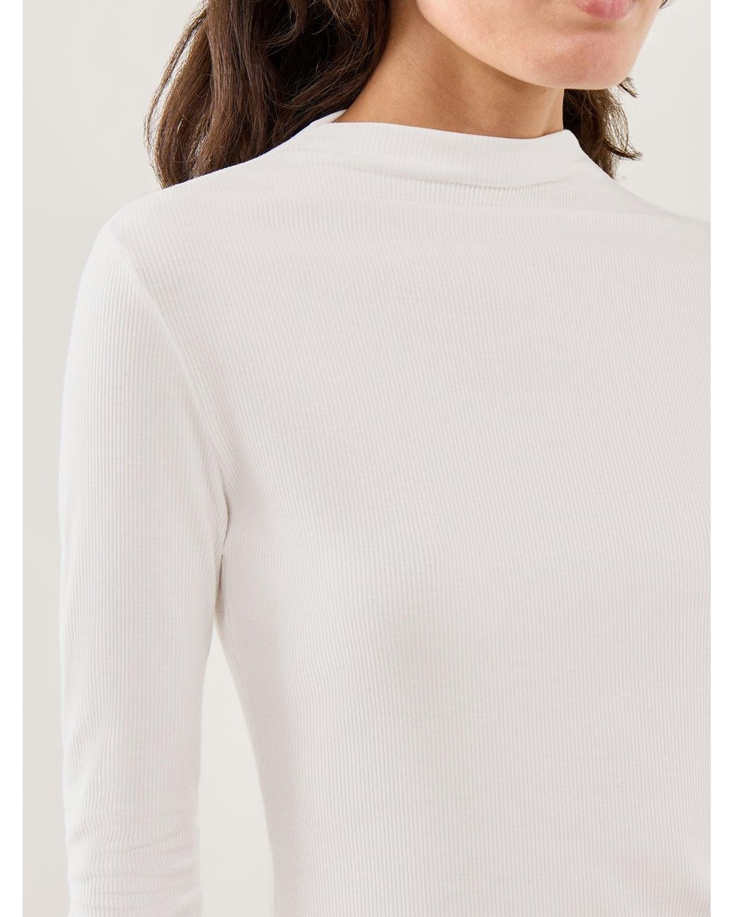 Nobody's Child Natural Ribbed Grown-On Neck Top