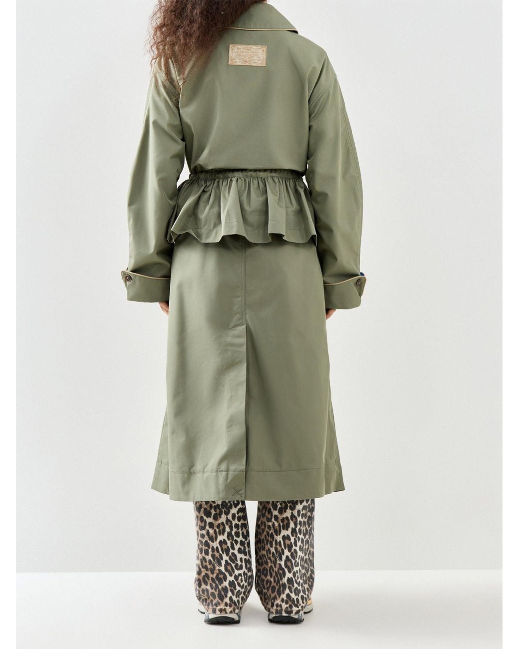 Damson Madder Green Myrtle Trench Coat