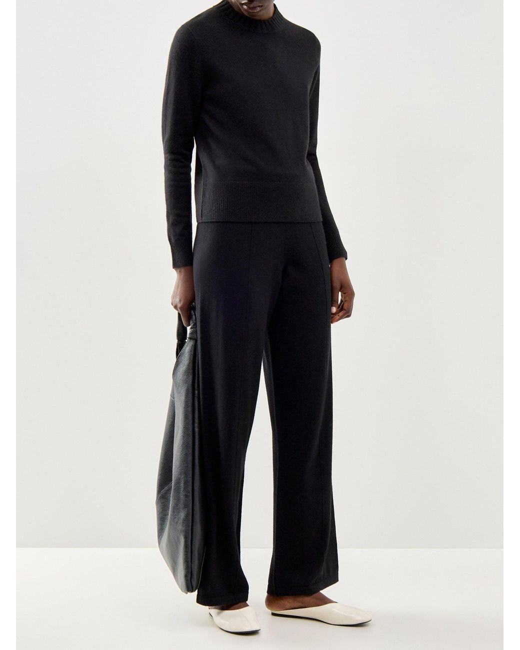 Chinti & Parker Black Cropped Sporty Sweater
