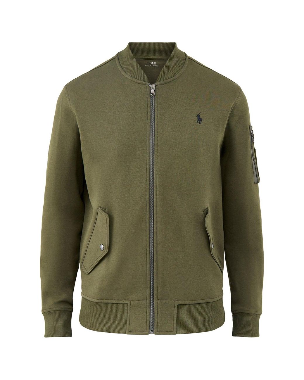 Polo Ralph Lauren Green Double Knit Bomber Jacket for men