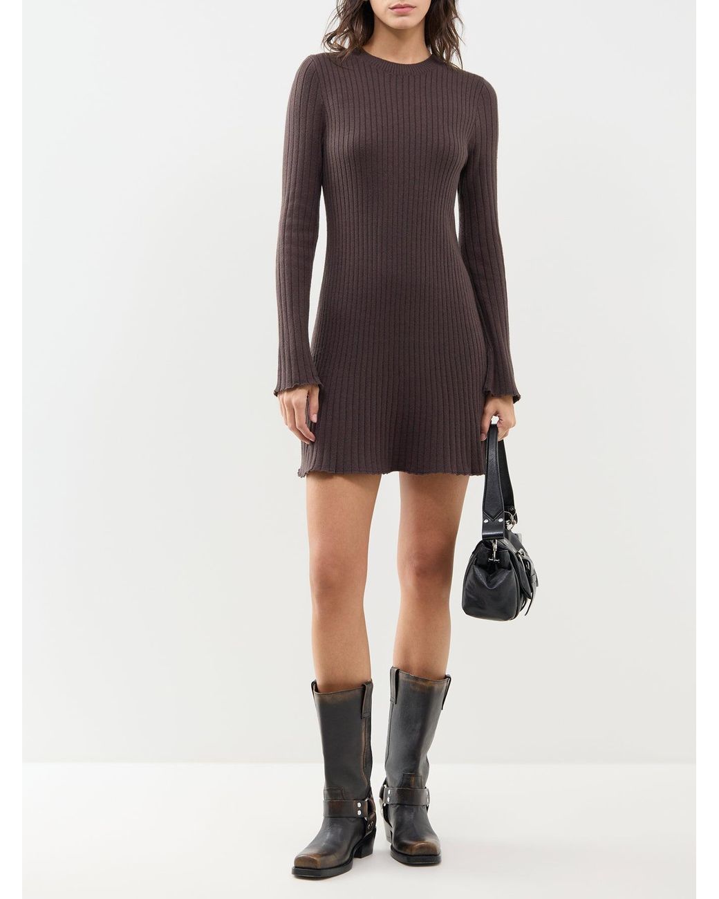 ONLY Purple Michella Knitted Mini Dress –
