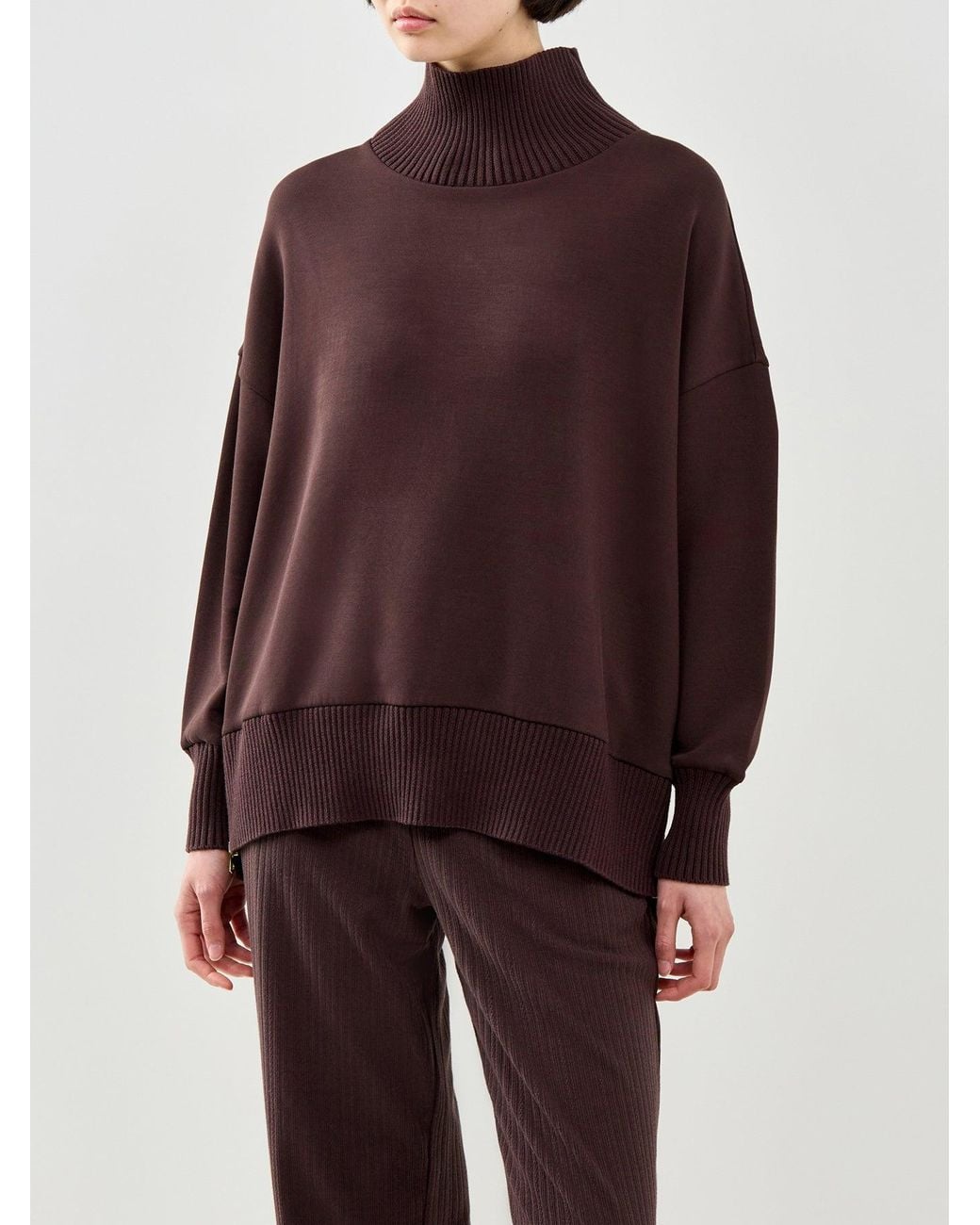 Varley Purple Barker High Neck Jumper