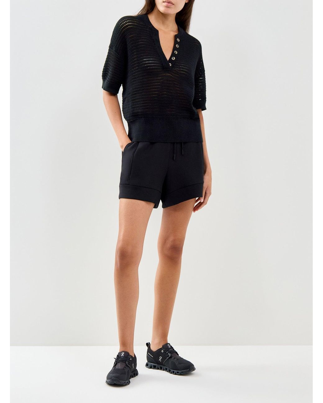 Varley Blue Callie Knit Top