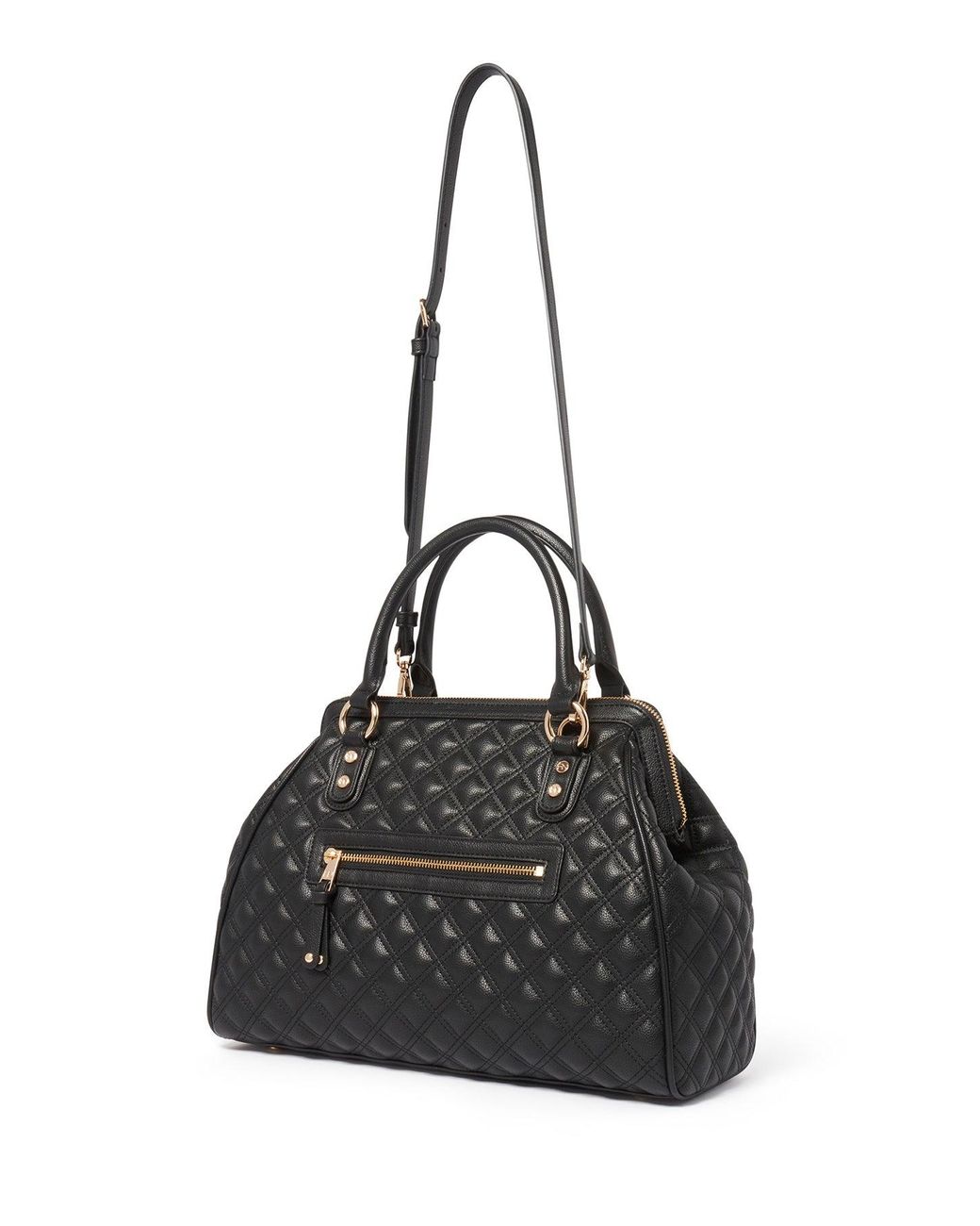 Forever New Black Signature Grace Quilted Tote Bag