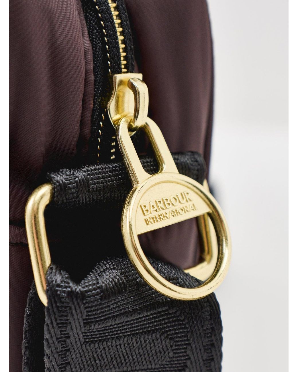 Barbour Purple Monaco Baffle Quilted Crossbody Bag