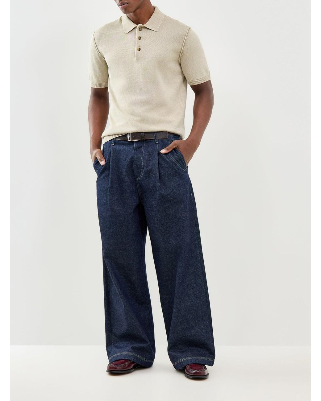 Only & Sons Natural Garson Short Sleeve Knit Polo Shirt for men