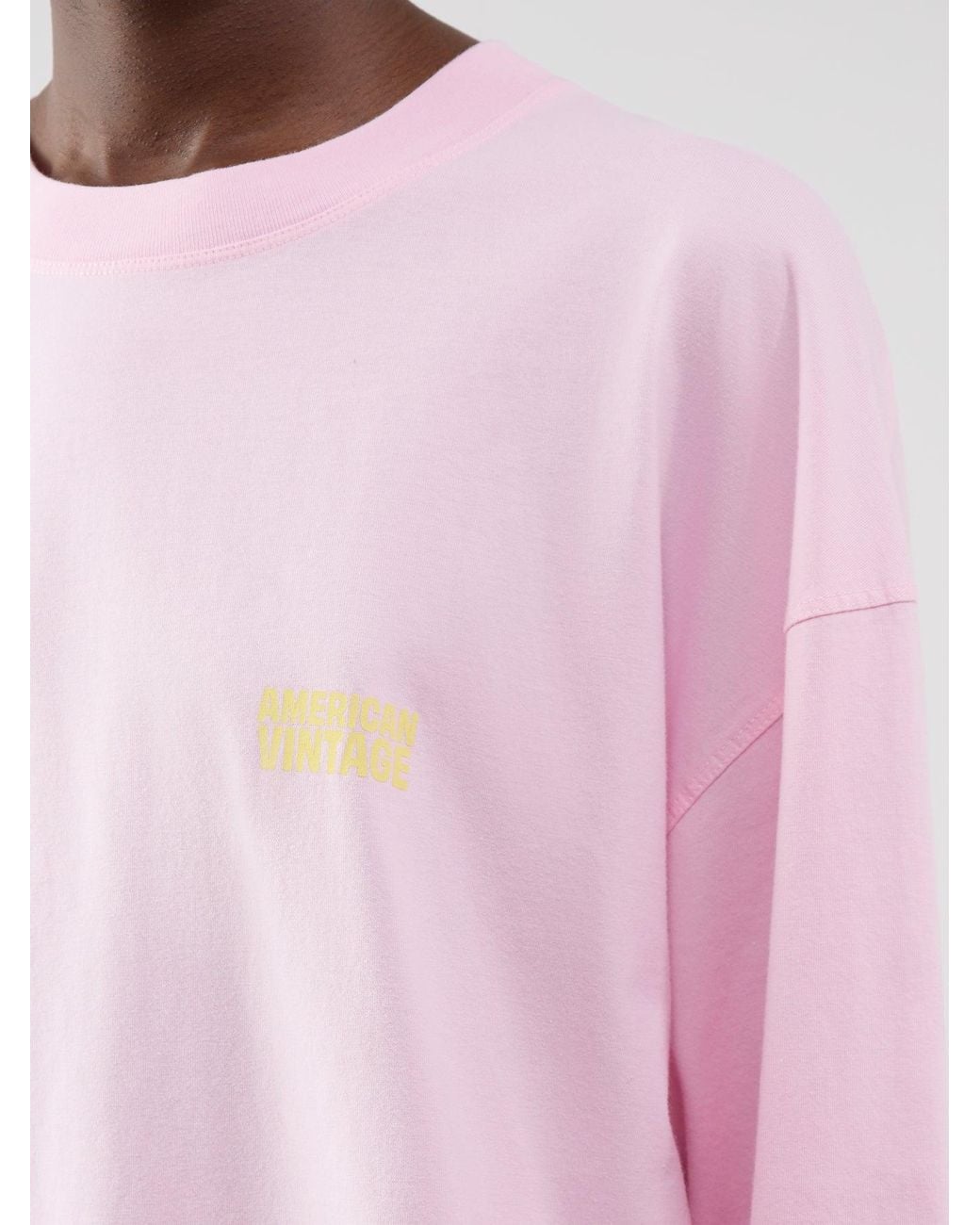 American Vintage Pink Gixy Long-Sleeved T-Shirt