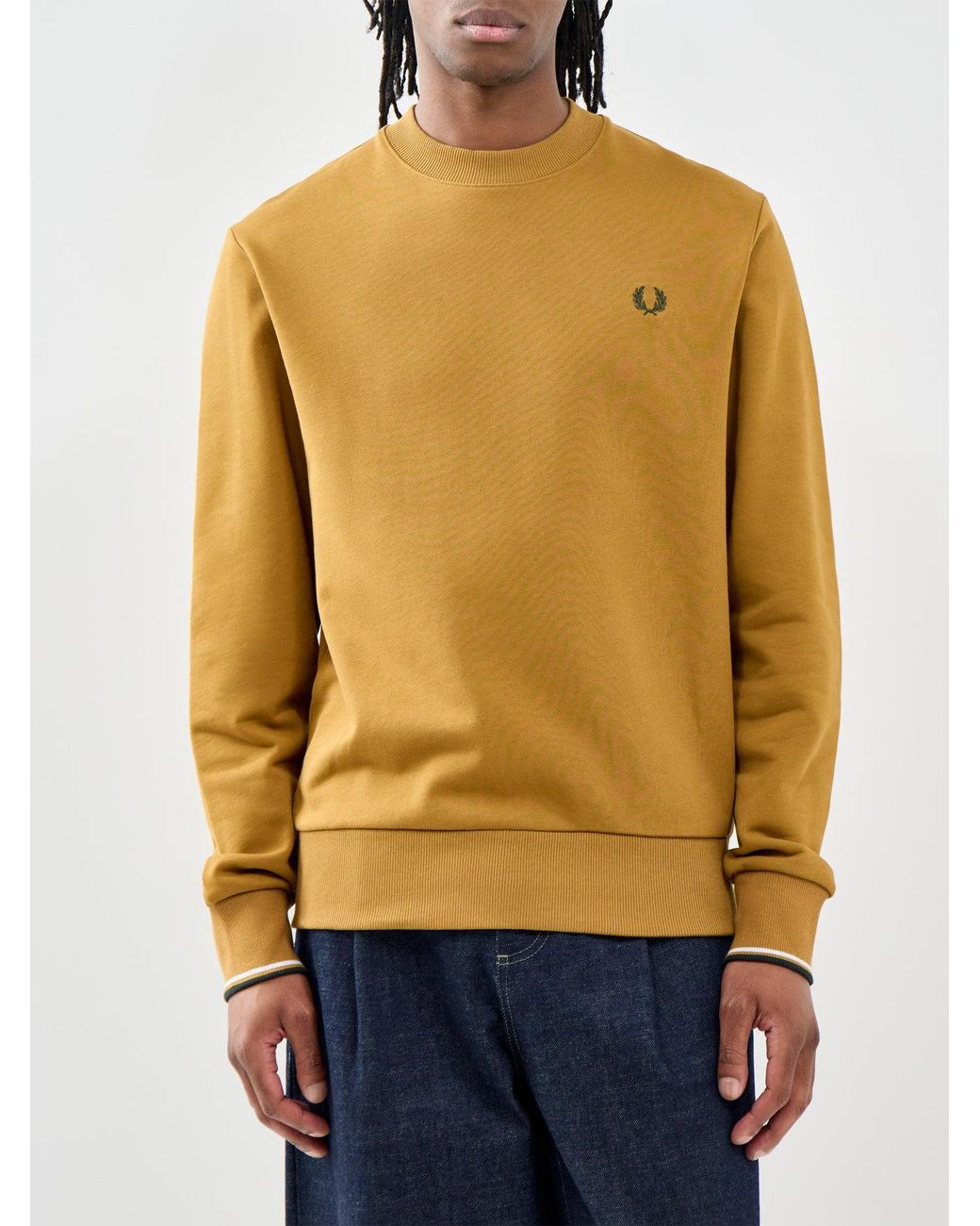 Fred Perry Natural Crew Neck Sweatshirt for men