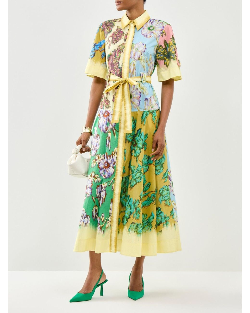 ALÉMAIS Green Jerry Shirt Dress, Cotton