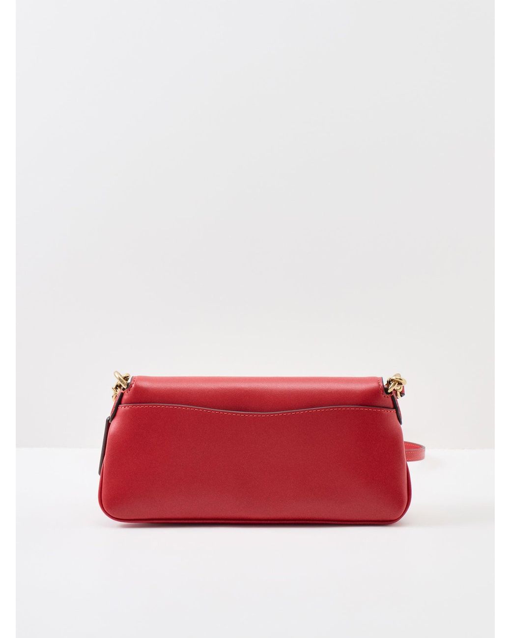 COACH Red Refined Calf Jet Shoulder Bag Poppy