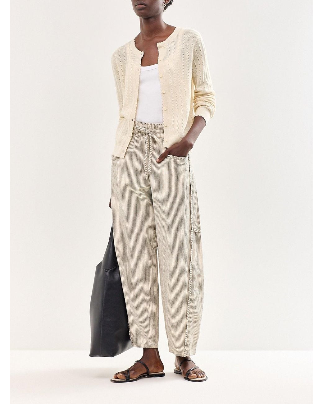 Free People White Something Good Wide Leg Trousers Jeans