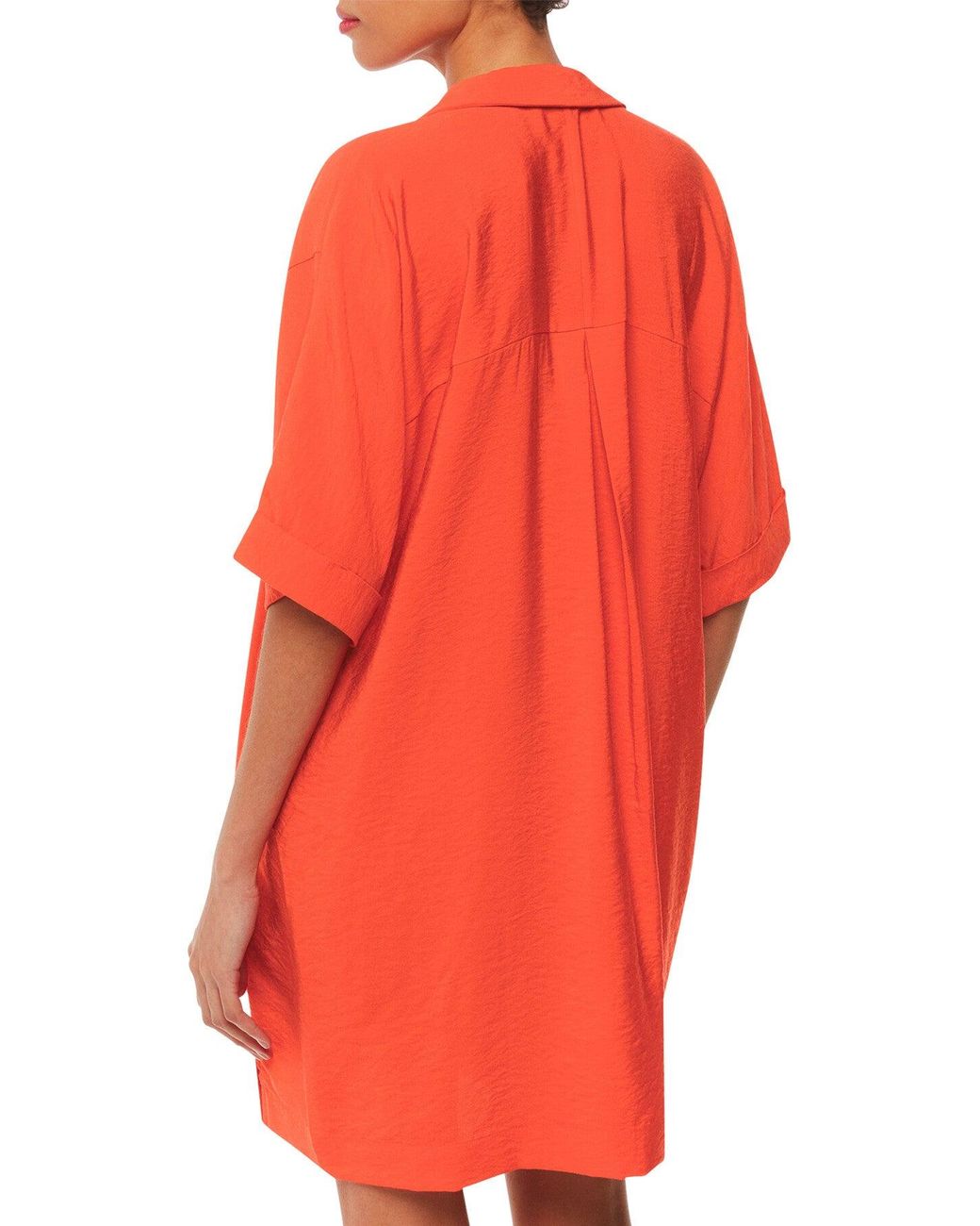 Whistles Melanie Collared Relaxed-Fit Woven Mini Dress
