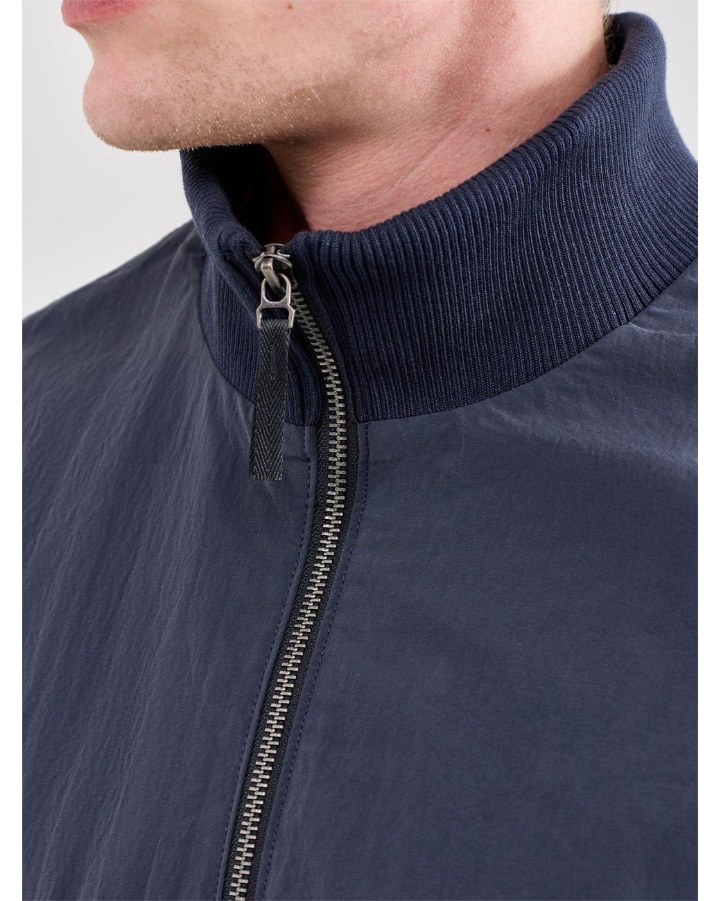 SELECTED Blue Dylan Bomber Jacket for men