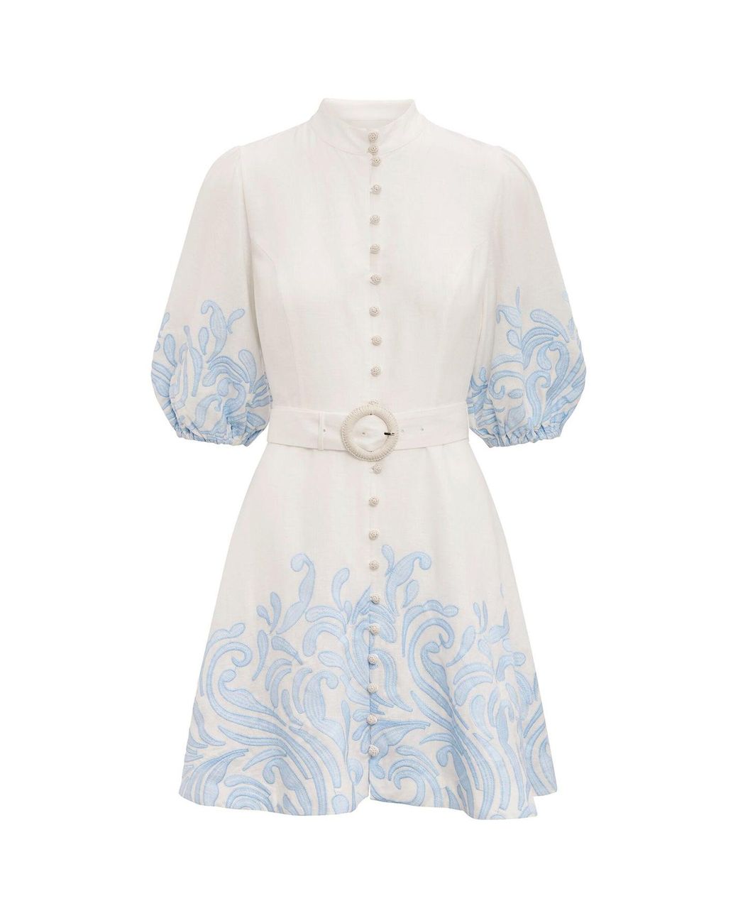Forever New White Eva Embroidered Mini Dress