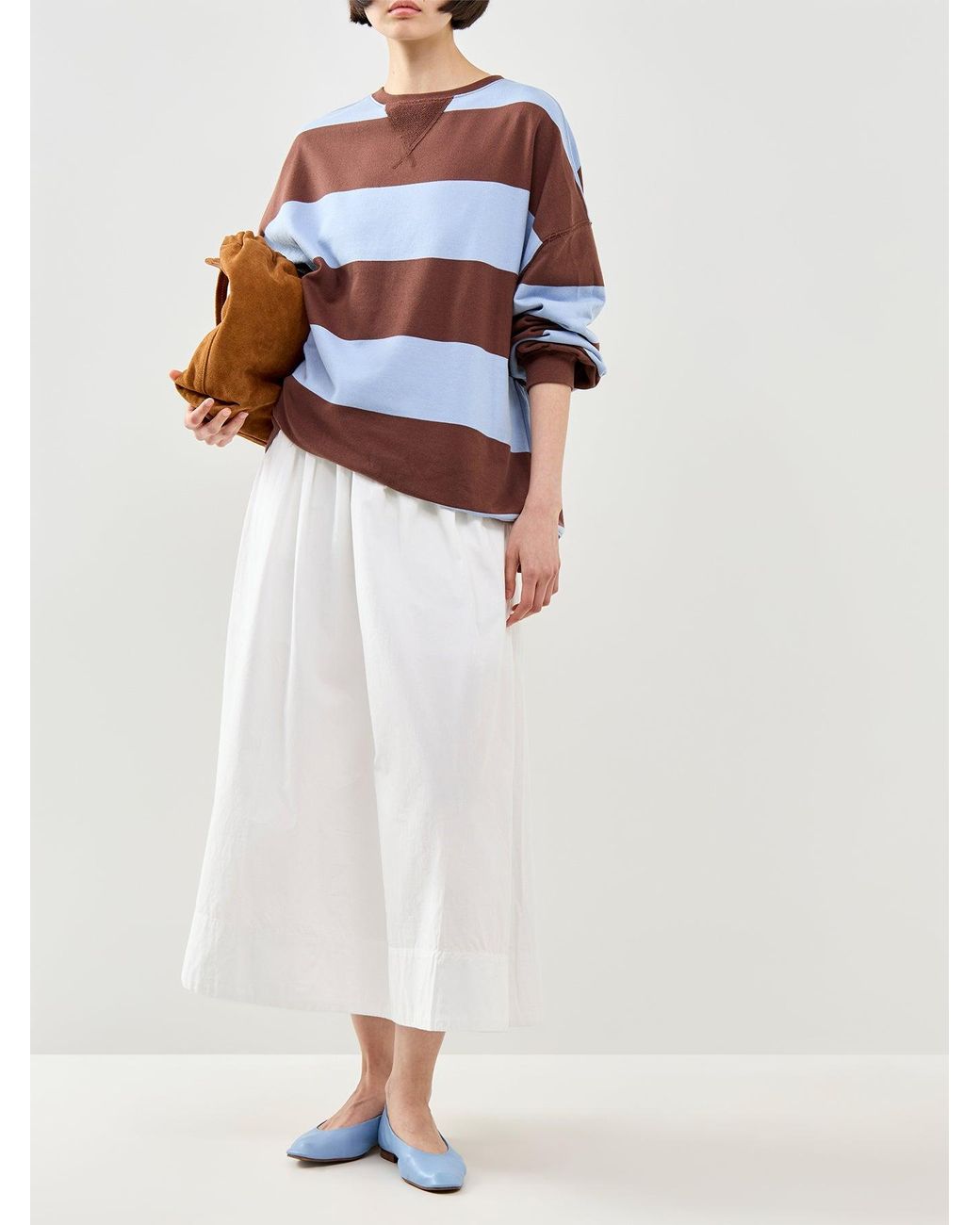 Free People Multicolor Classic Stripe Crew Sweatshirt
