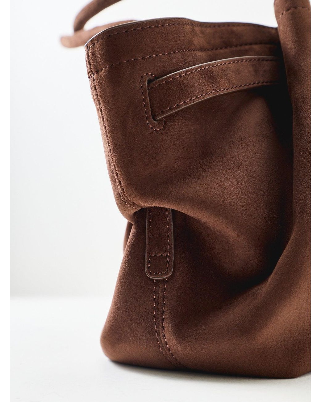 JW PEI Brown Hana Wide Faux Suede Tote Bag