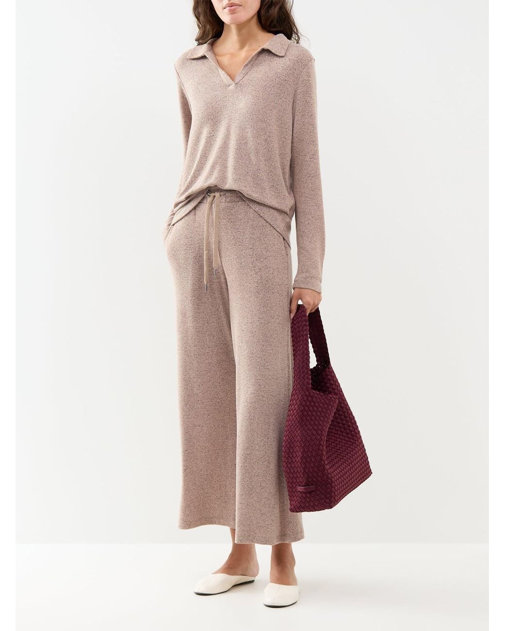 Soya Concept Natural Biara 74 Blend Wide-Leg Trousers
