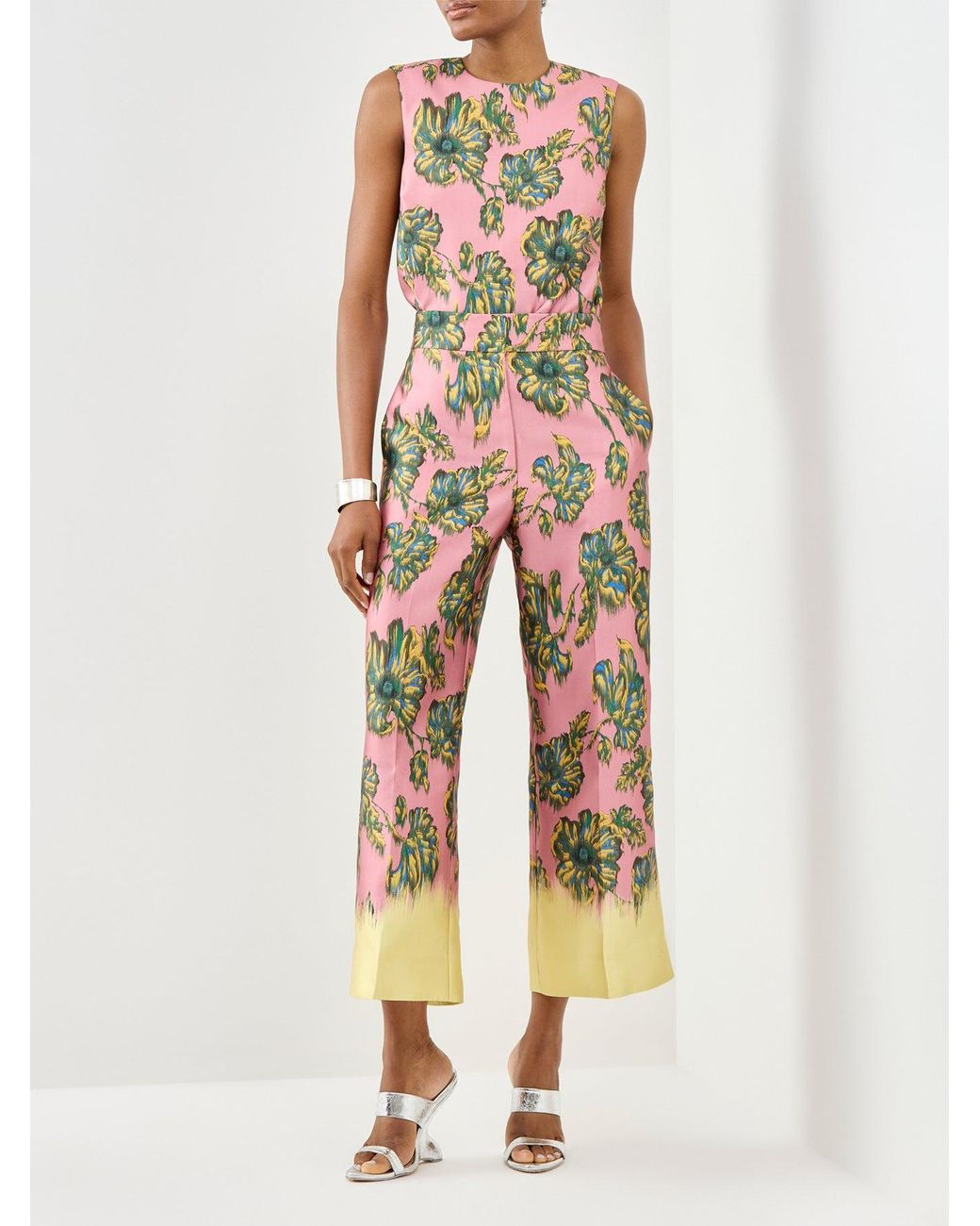 ALÉMAIS Multicolor Faye Tailored Trousers, Polyester