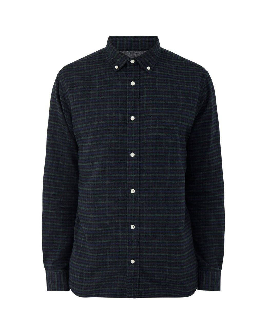 Jack & Jones Blue Blustanley 100% Flannel Long Sleeve Shirt for men